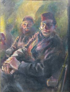 Men with Fez Riding to the Front by Ivan Vavpotic